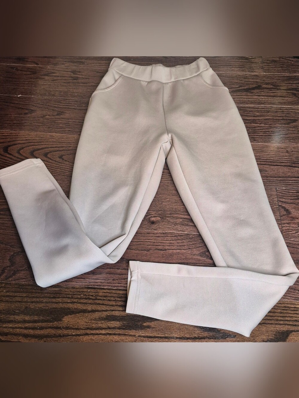 Revamped Creme Color Stretchy Pants